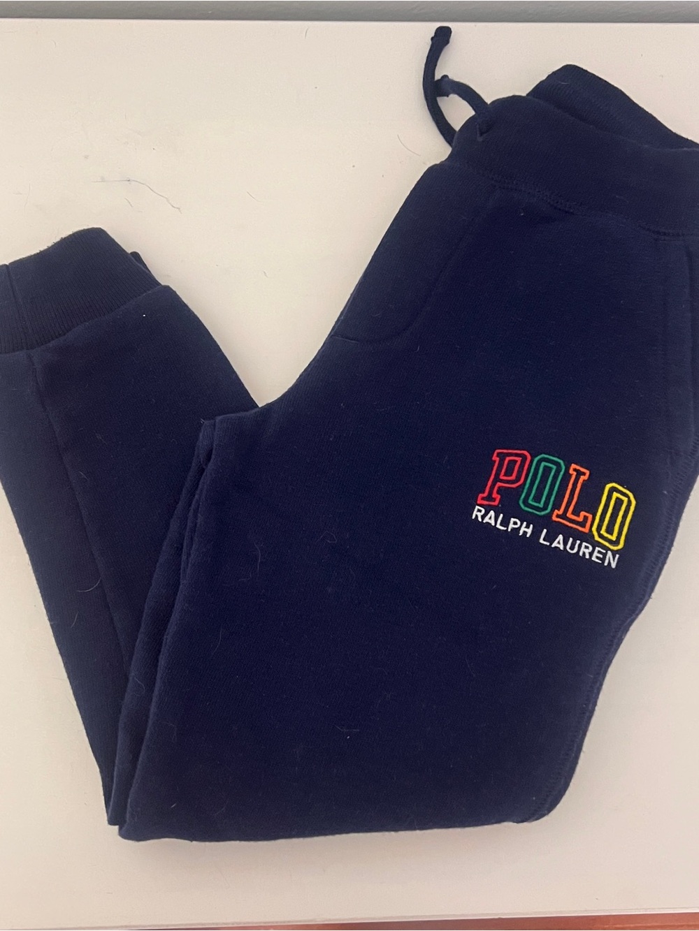 Polo by Ralph Lauren Navy Joggers with Multicolor POLO Patch